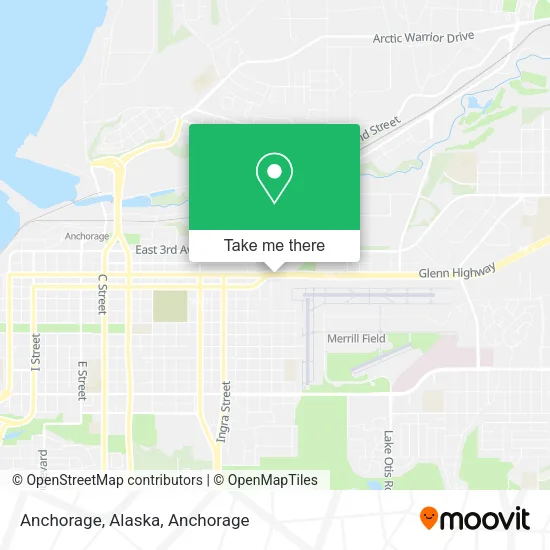 Mapa de Anchorage, Alaska