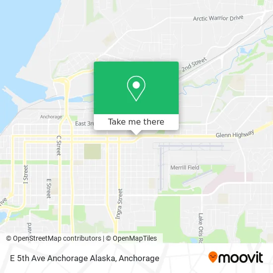 Mapa de E 5th Ave Anchorage Alaska