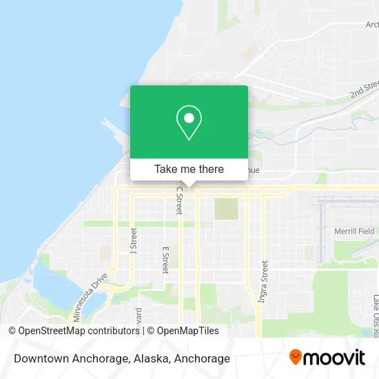 Downtown Anchorage, Alaska map