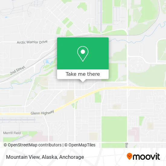 Mountain View, Alaska map