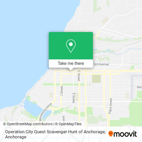 Mapa de Operation City Quest Scavenger Hunt of Anchorage