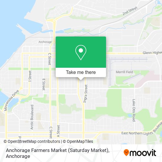 Mapa de Anchorage Farmers Market (Saturday Market)