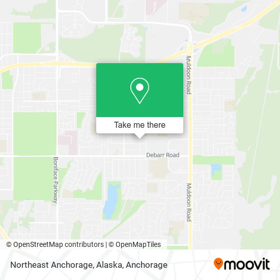 Northeast Anchorage, Alaska map