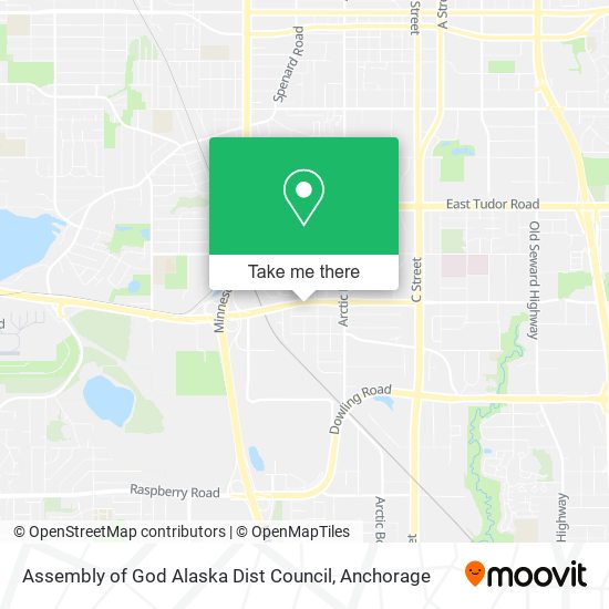 Assembly of God Alaska Dist Council map