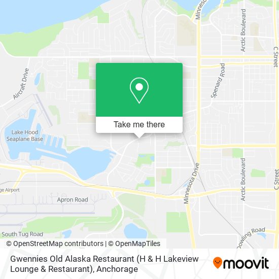 Mapa de Gwennies Old Alaska Restaurant (H & H Lakeview Lounge & Restaurant)