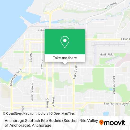 Mapa de Anchorage Scottish Rite Bodies (Scottish Rite Valley of Anchorage)