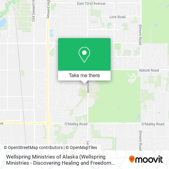 Wellspring Ministries of Alaska map