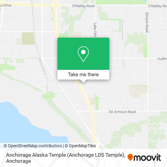 Anchorage Alaska Temple (Anchorage LDS Temple) map