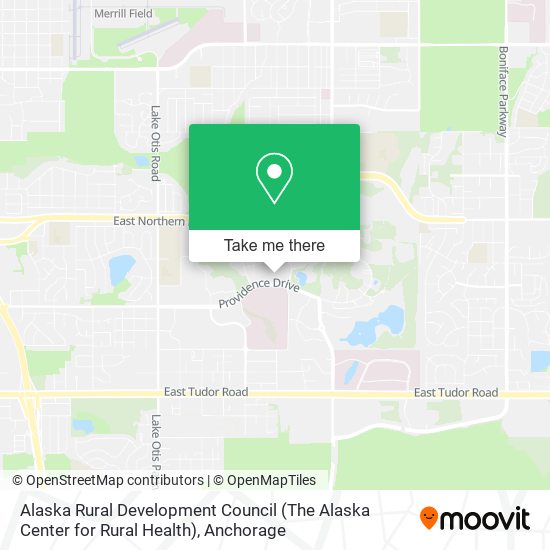 Alaska Rural Development Council (The Alaska Center for Rural Health) map