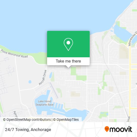 24/7 Towing map