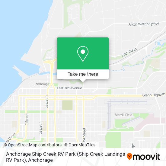 Mapa de Anchorage Ship Creek RV Park