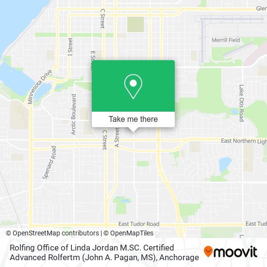 Rolfing Office of Linda Jordan M.SC. Certified Advanced Rolfertm (John A. Pagan, MS) map