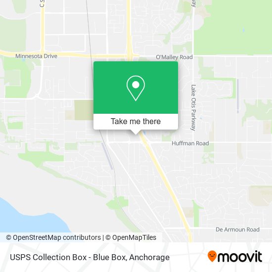 USPS Collection Box - Blue Box map