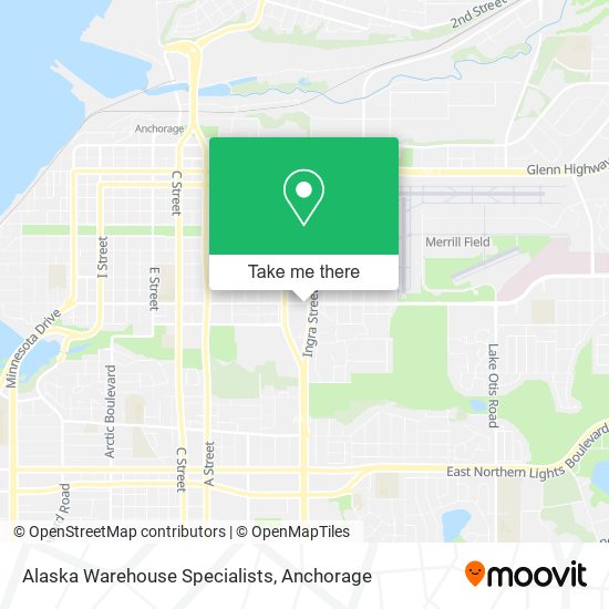 Mapa de Alaska Warehouse Specialists