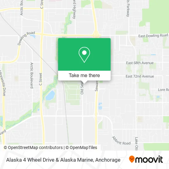 Alaska 4 Wheel Drive & Alaska Marine map
