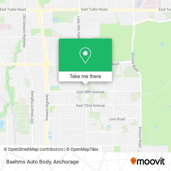 Baehms Auto Body map