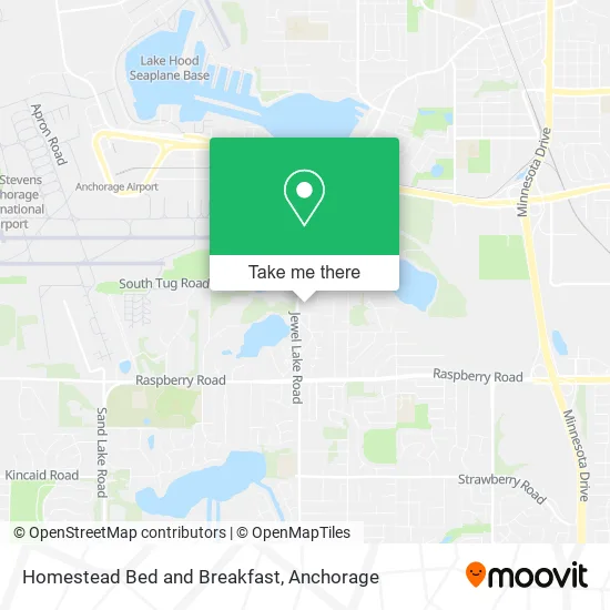 Mapa de Homestead Bed and Breakfast