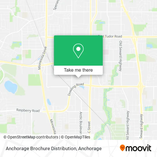 Mapa de Anchorage Brochure Distribution