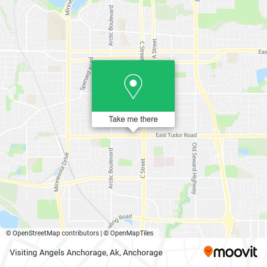 Visiting Angels Anchorage, Ak map