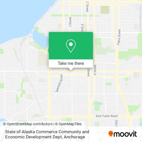 State of Alaska Commerce Community and Economic Development Dept map