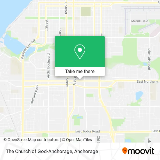 The Church of God-Anchorage map