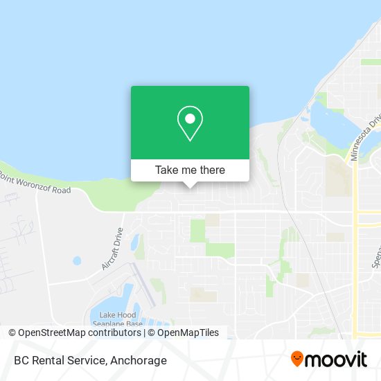 BC Rental Service map