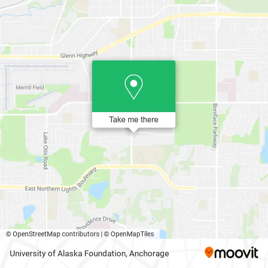 University of Alaska Foundation map