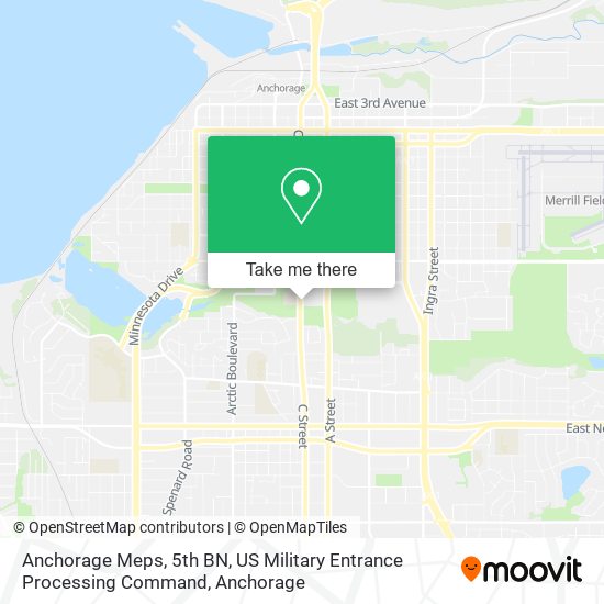 Anchorage Meps, 5th BN, US Military Entrance Processing Command map