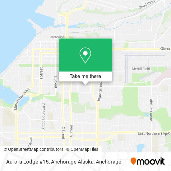 Aurora Lodge #15, Anchorage Alaska map