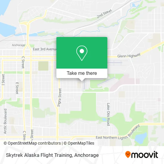 Skytrek Alaska Flight Training map