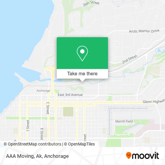 AAA Moving, Ak map