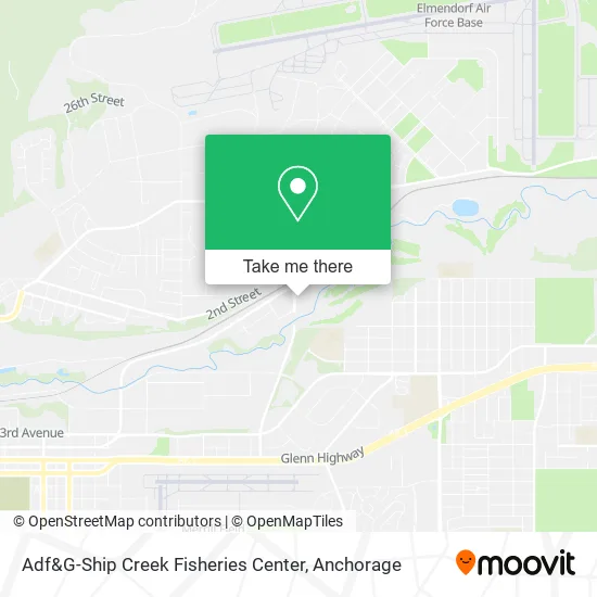 Mapa de Adf&G-Ship Creek Fisheries Center