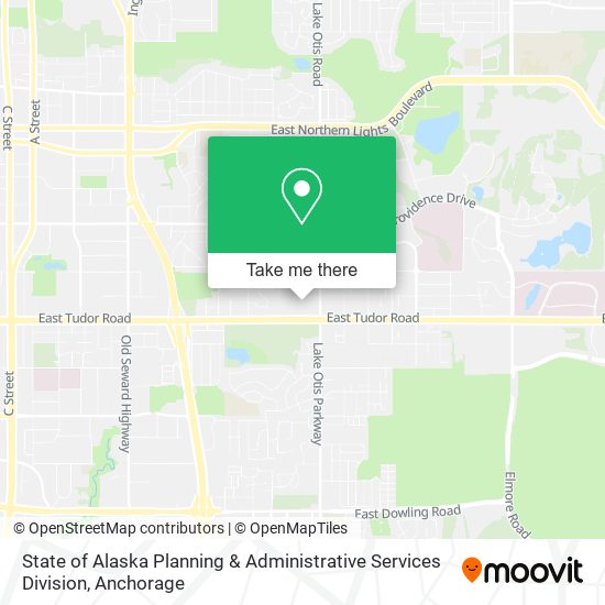 State of Alaska Planning & Administrative Services Division map
