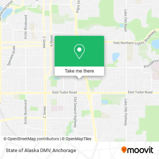 State of Alaska DMV map