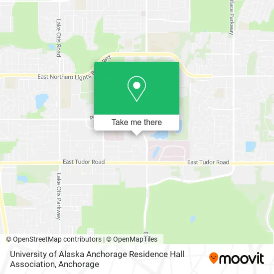 University of Alaska Anchorage Residence Hall Association map