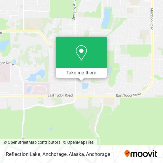 Reflection Lake, Anchorage, Alaska map
