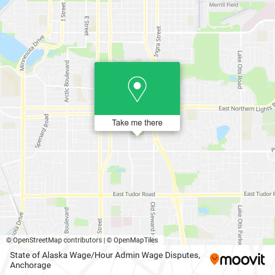 State of Alaska Wage / Hour Admin Wage Disputes map