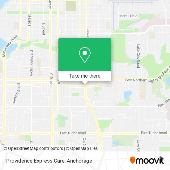 Providence Express Care map