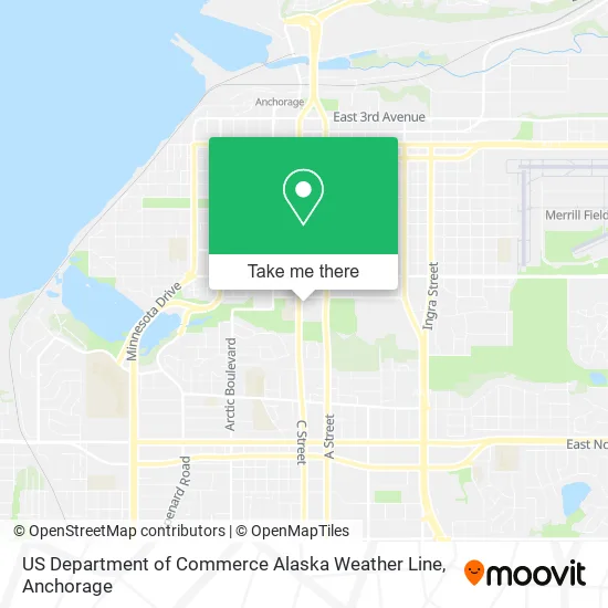 Mapa de US Department of Commerce Alaska Weather Line