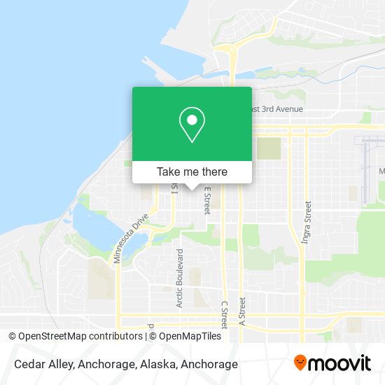 Cedar Alley, Anchorage, Alaska map