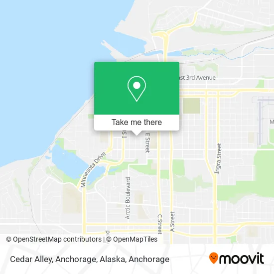Mapa de Cedar Alley, Anchorage, Alaska