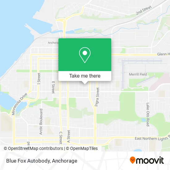 Blue Fox Autobody map