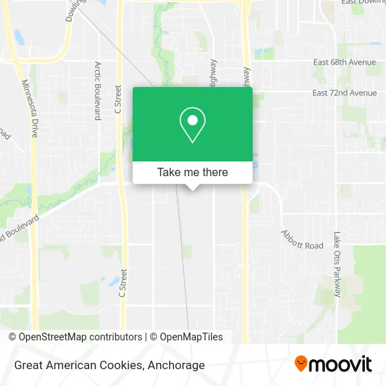 Mapa de Great American Cookies