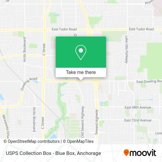 USPS Collection Box - Blue Box map
