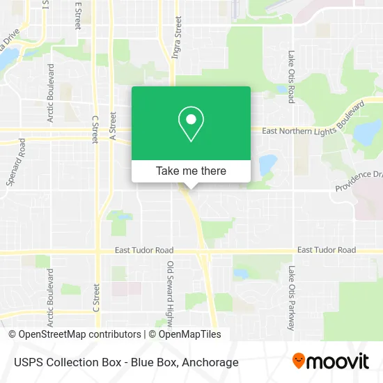 USPS Collection Box - Blue Box map