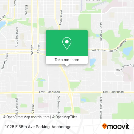 Mapa de 1025 E 35th Ave Parking
