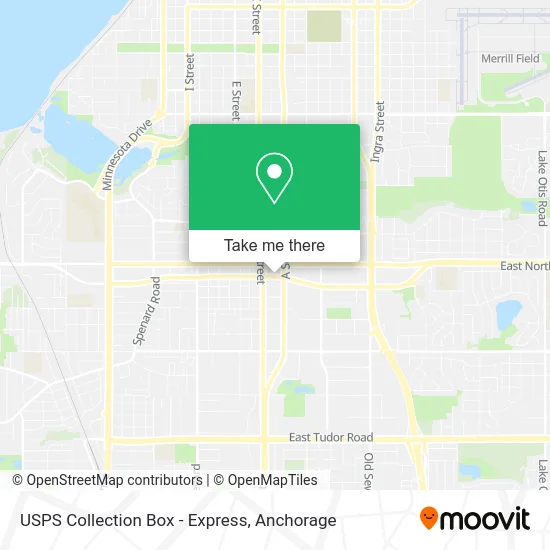 USPS Collection Box - Express map