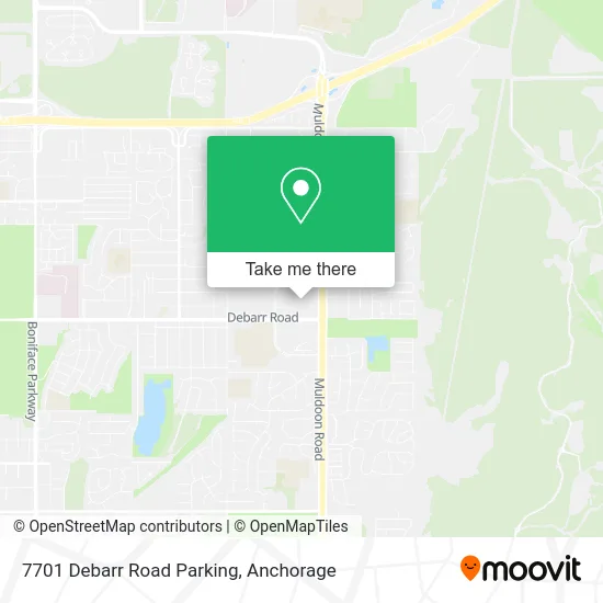 Mapa de 7701 Debarr Road Parking