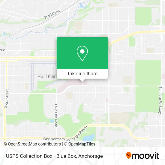USPS Collection Box - Blue Box map
