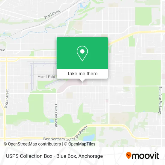 USPS Collection Box - Blue Box map